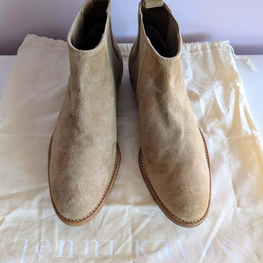 JENNI KAYNE Dark Sand Suede Chelsea Boots EU37 US7 - MADE IN ITALY NWOT - Picture 6 of 10